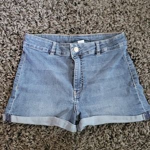 High-rise Denim Shorts